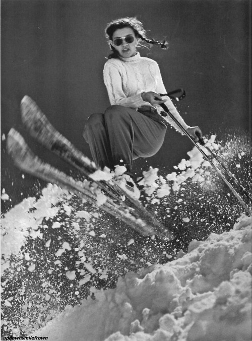 Andrea Mead Lawrence during practice for the Winter Olympics, 1947.jpg