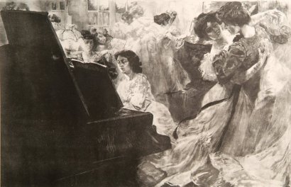 Z  [Jeunes femmes dansant au son du piano]. Vers 1896. Lithographie. 540 x 350. I.F.F. non déc...jpg