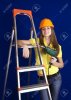 7237773-giovane-donna-con-trapano-vicino-scala-scala-su-blu--Archivio-Fotografico.jpg