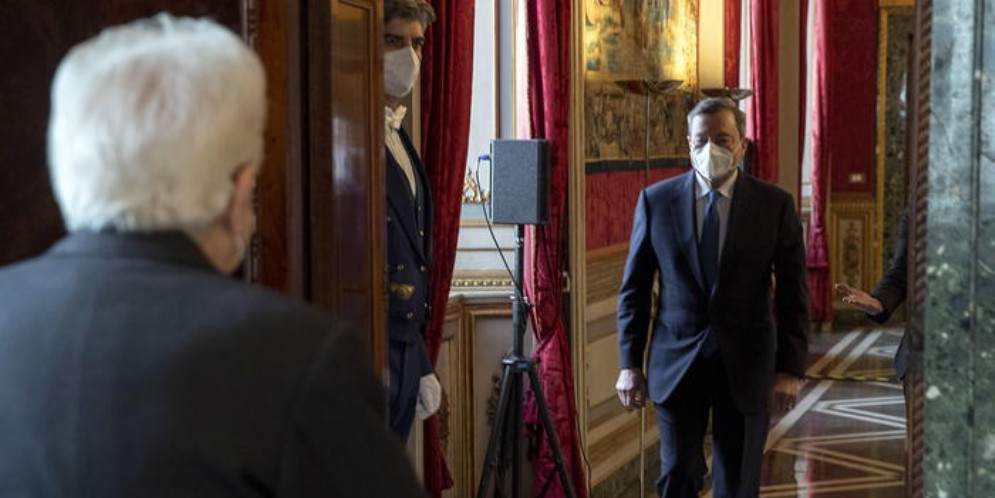 L'incontro al Quirinale tra Sergio Mattarella e Mario Draghi