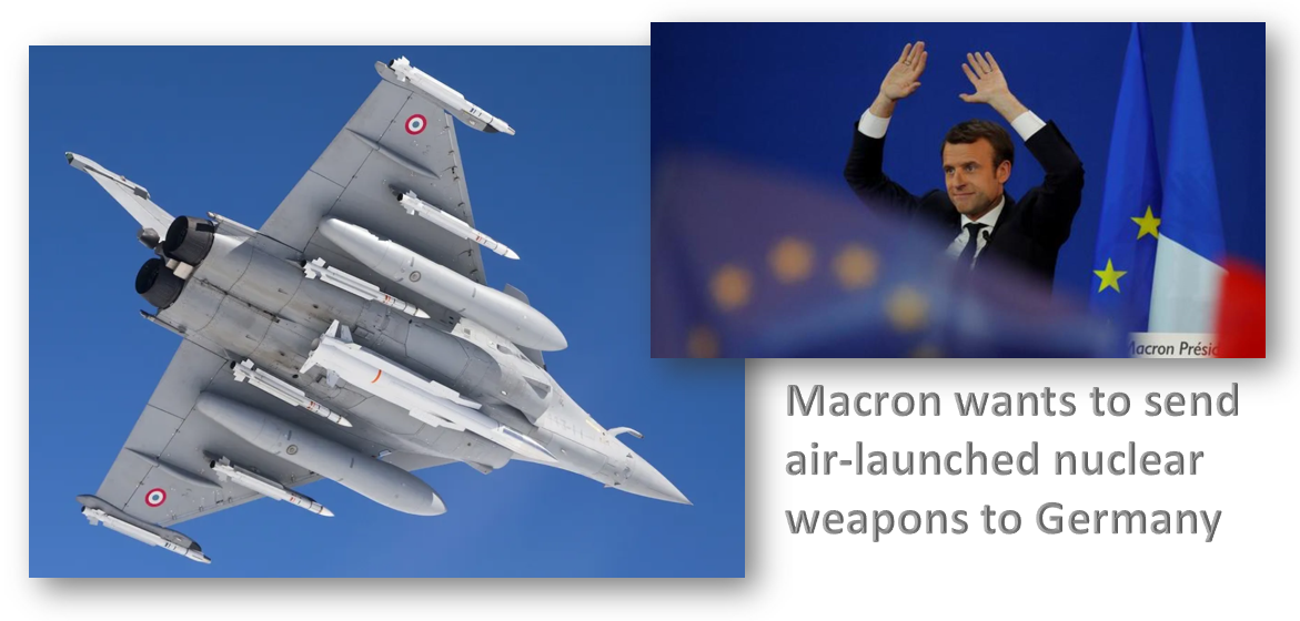 Macron invia armi nucleari in Germania