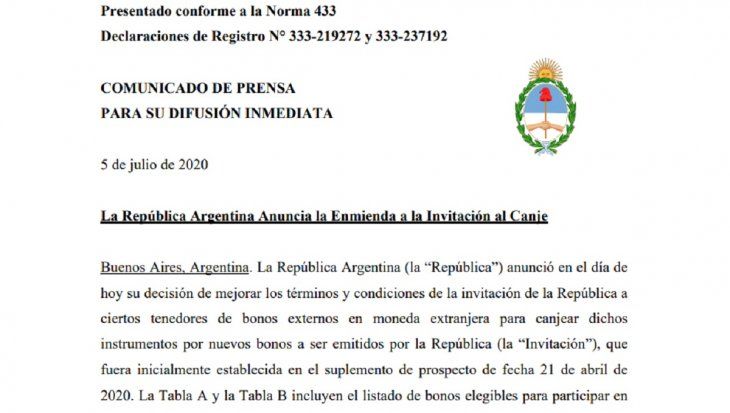 Nueva oferta argentina a bonistas: ¿cuáles son las condiciones bono por bono?