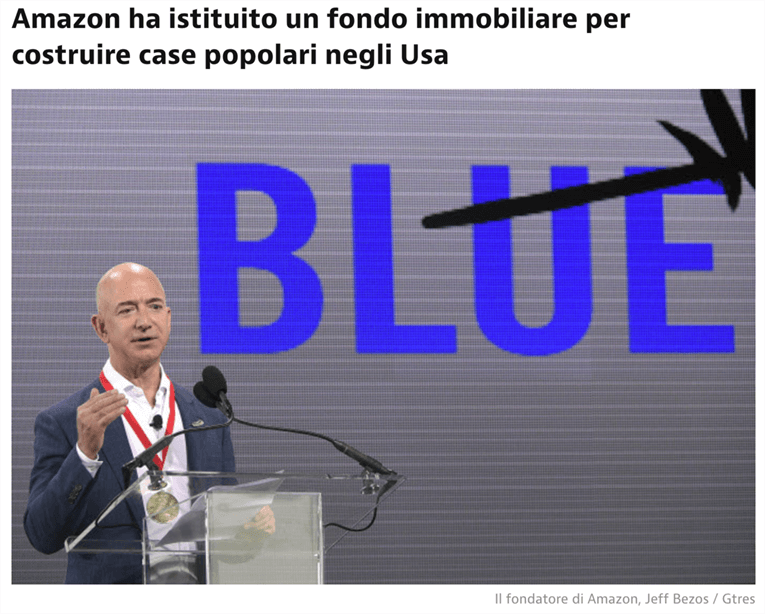 Amazon costruirà case popolari
