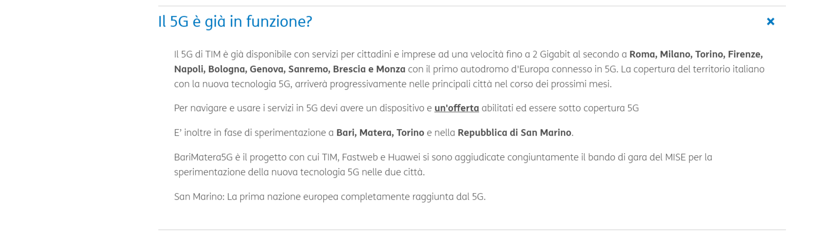 Dal sito di TIM